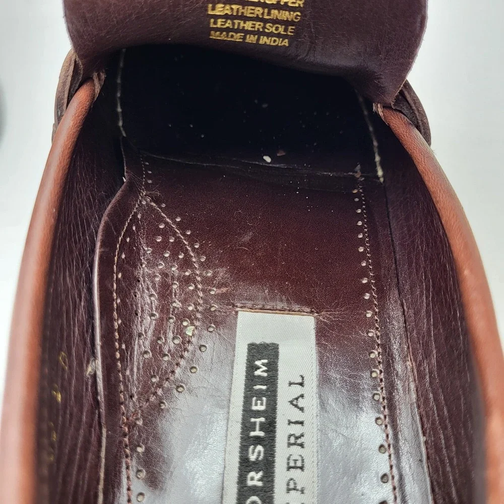 Florsheim Imperial Loafers Mens Size 8 D Brown Leather Horse Bit Slip‎ On Shoes
